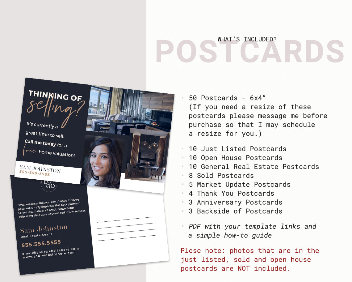 50 Real Estate Marketing Postcards