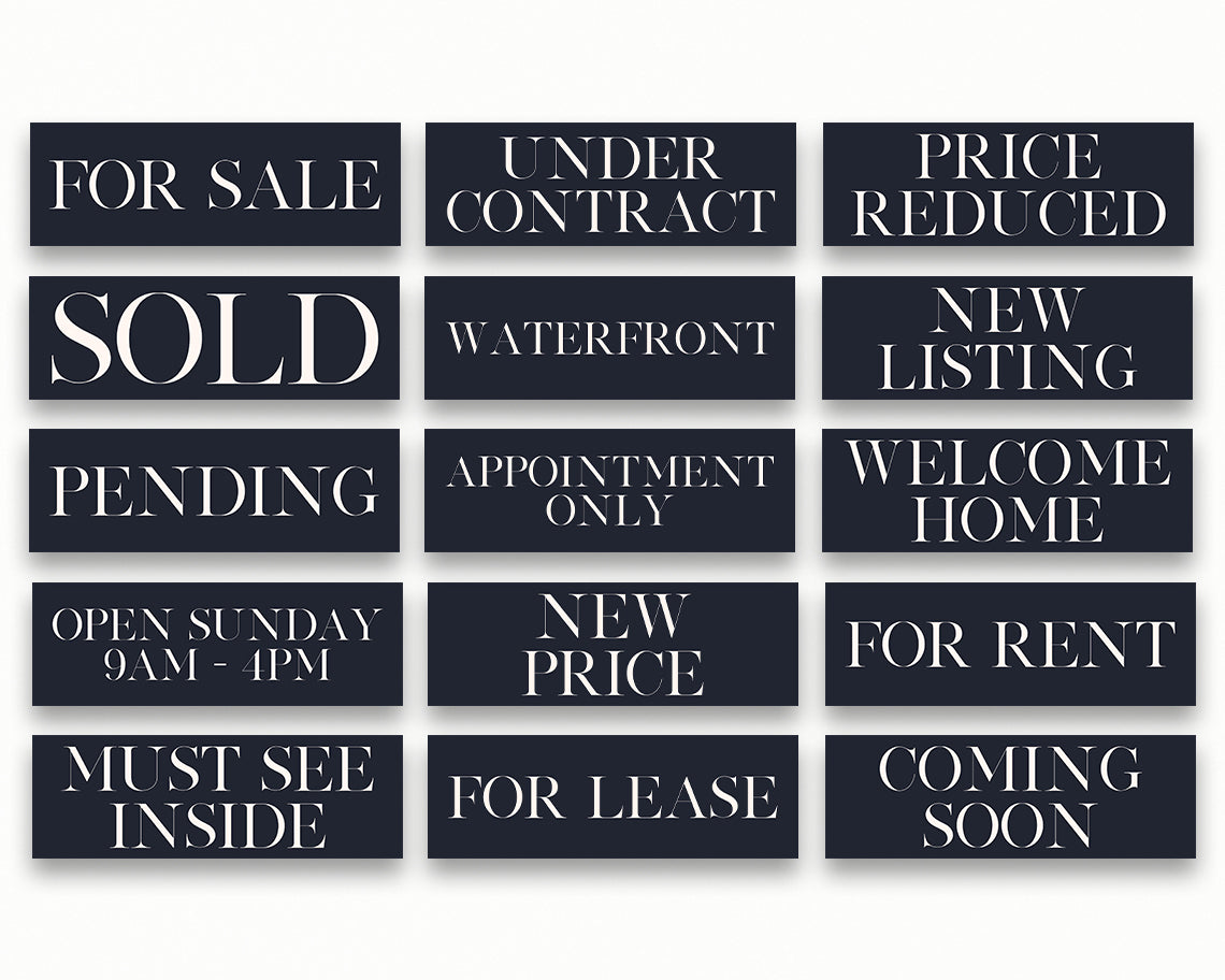 18x24in Vertical Real Estate Yard Lawn Sign with Riders