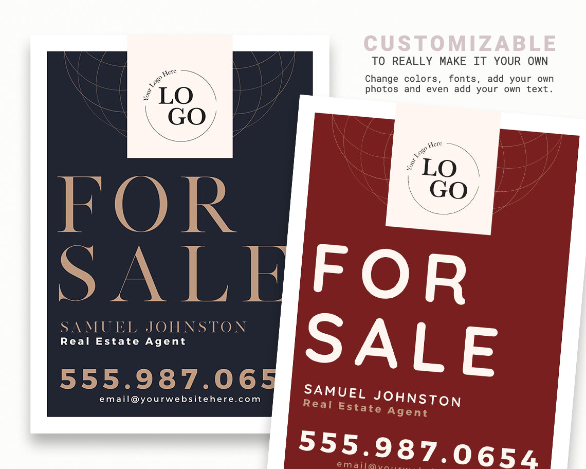 18x24in Vertical Real Estate Yard Lawn Sign