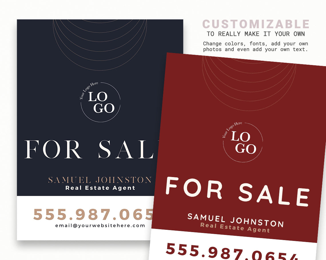 18x24in Vertical Real Estate Yard Lawn Sign