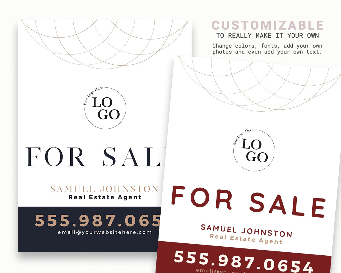 18x24in Vertical Real Estate Yard Lawn Sign