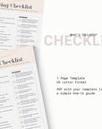 Pre-Listing Checklist