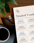 Trusted Vendors Flyer