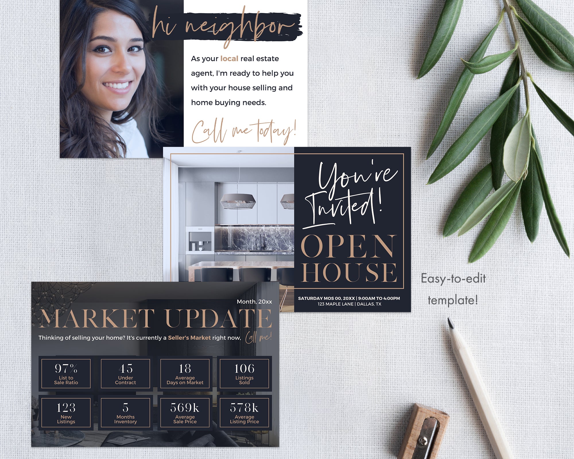 50 Real Estate Marketing Postcards