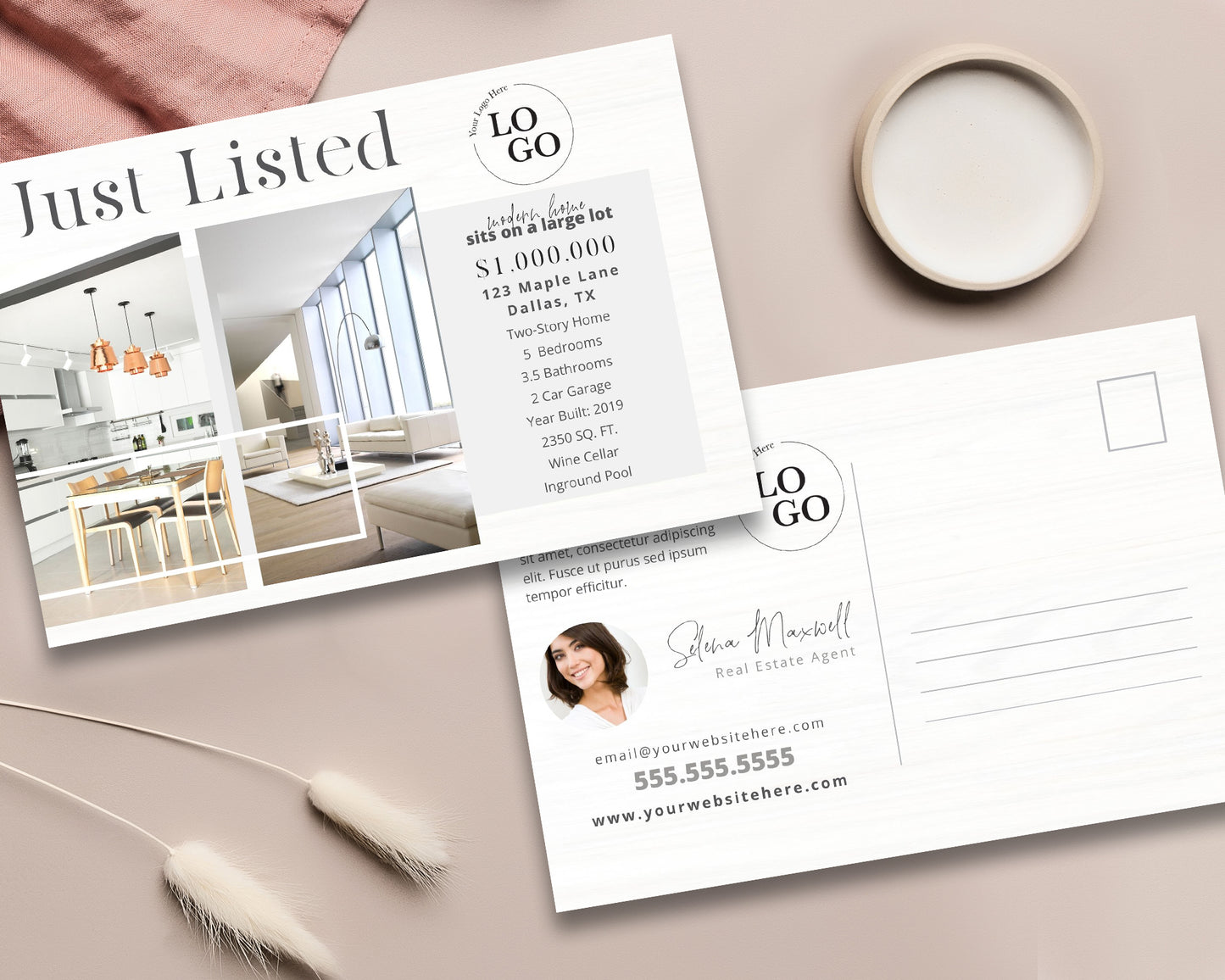 Just Listed Real Estate Postcard