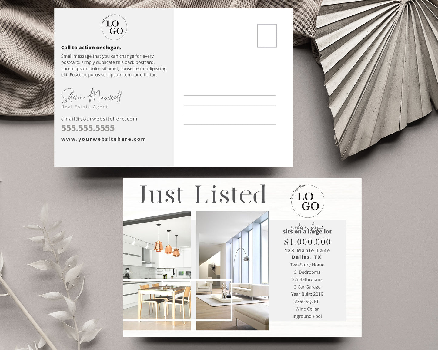 Just Listed Real Estate Postcard
