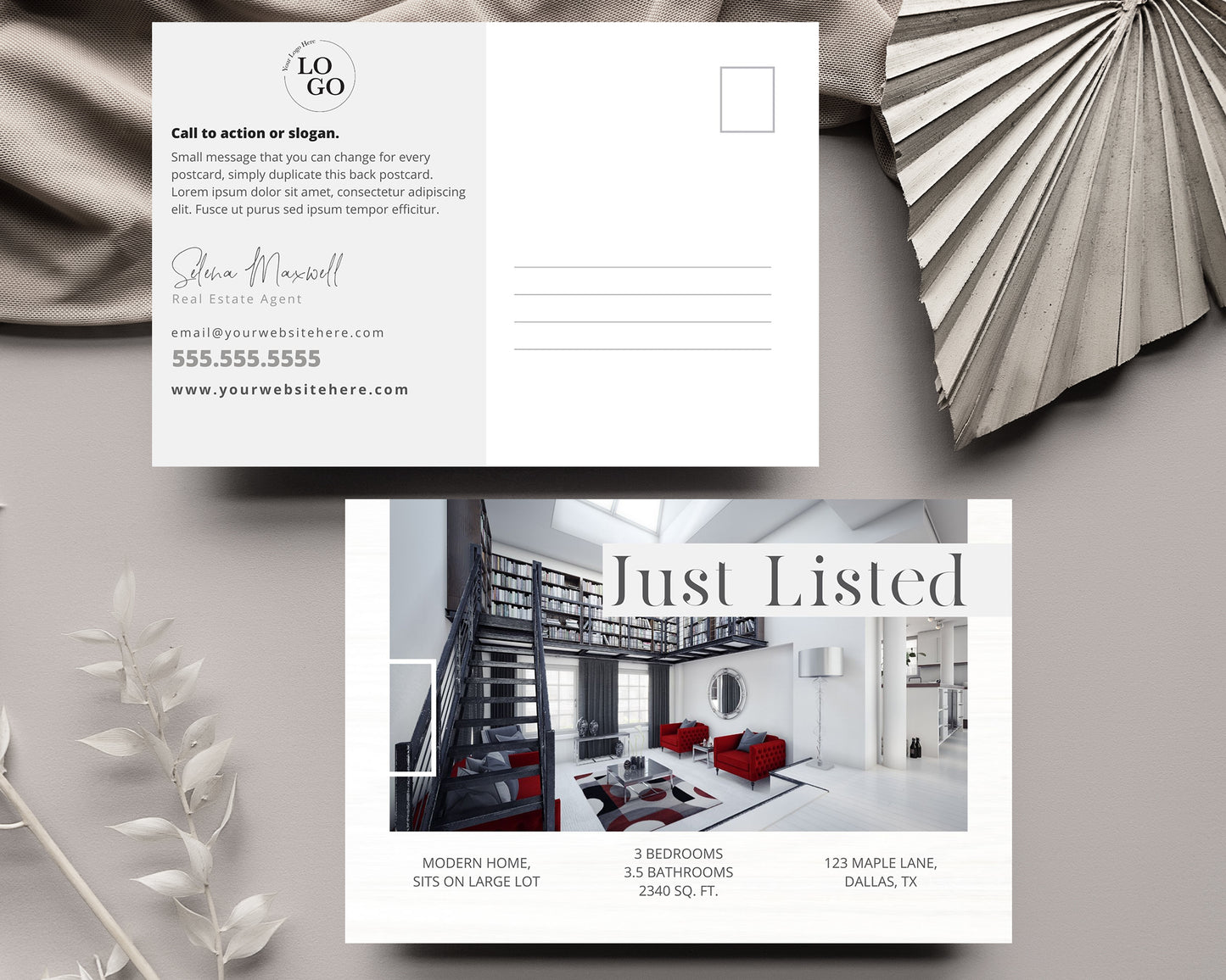 Just Listed Real Estate Postcard