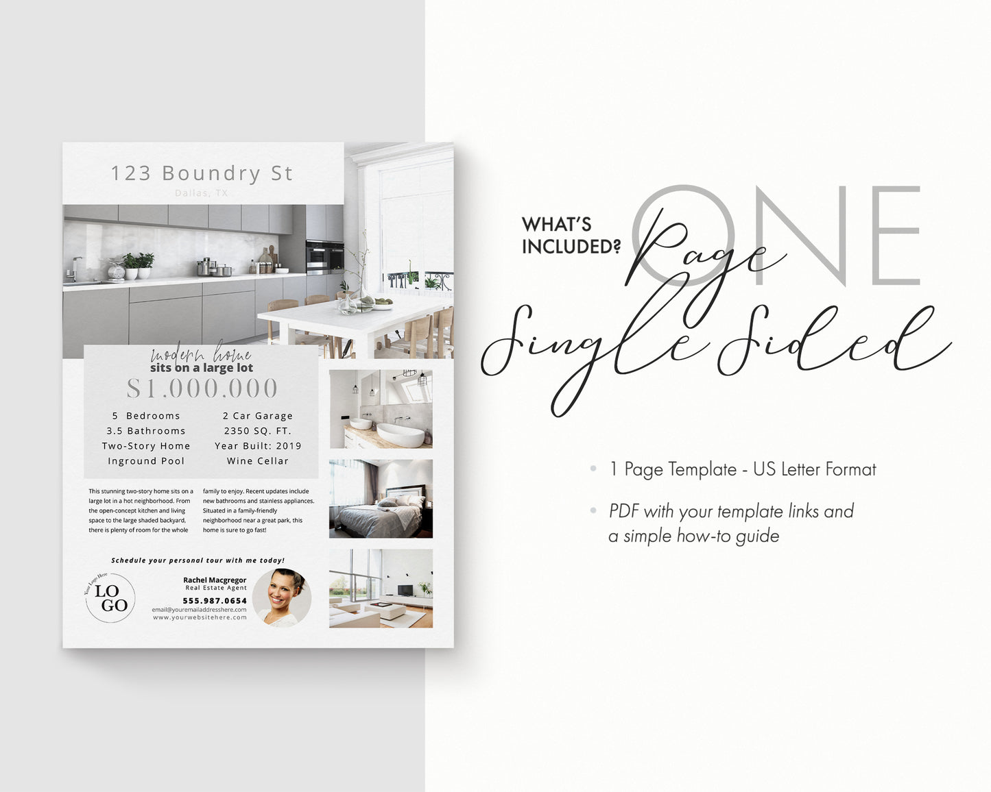 Property Feature Sheet Single-Sided