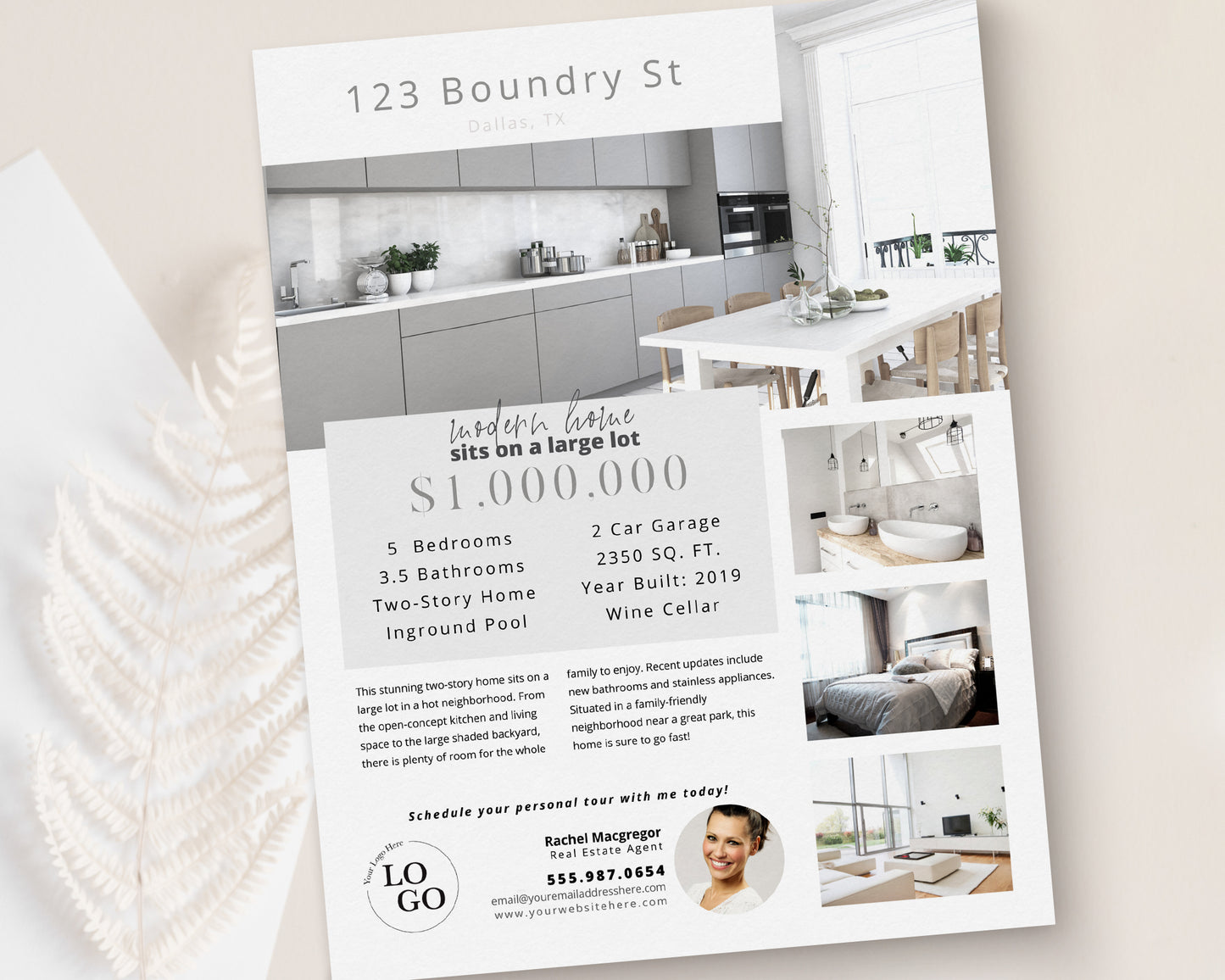 Property Feature Sheet Single-Sided