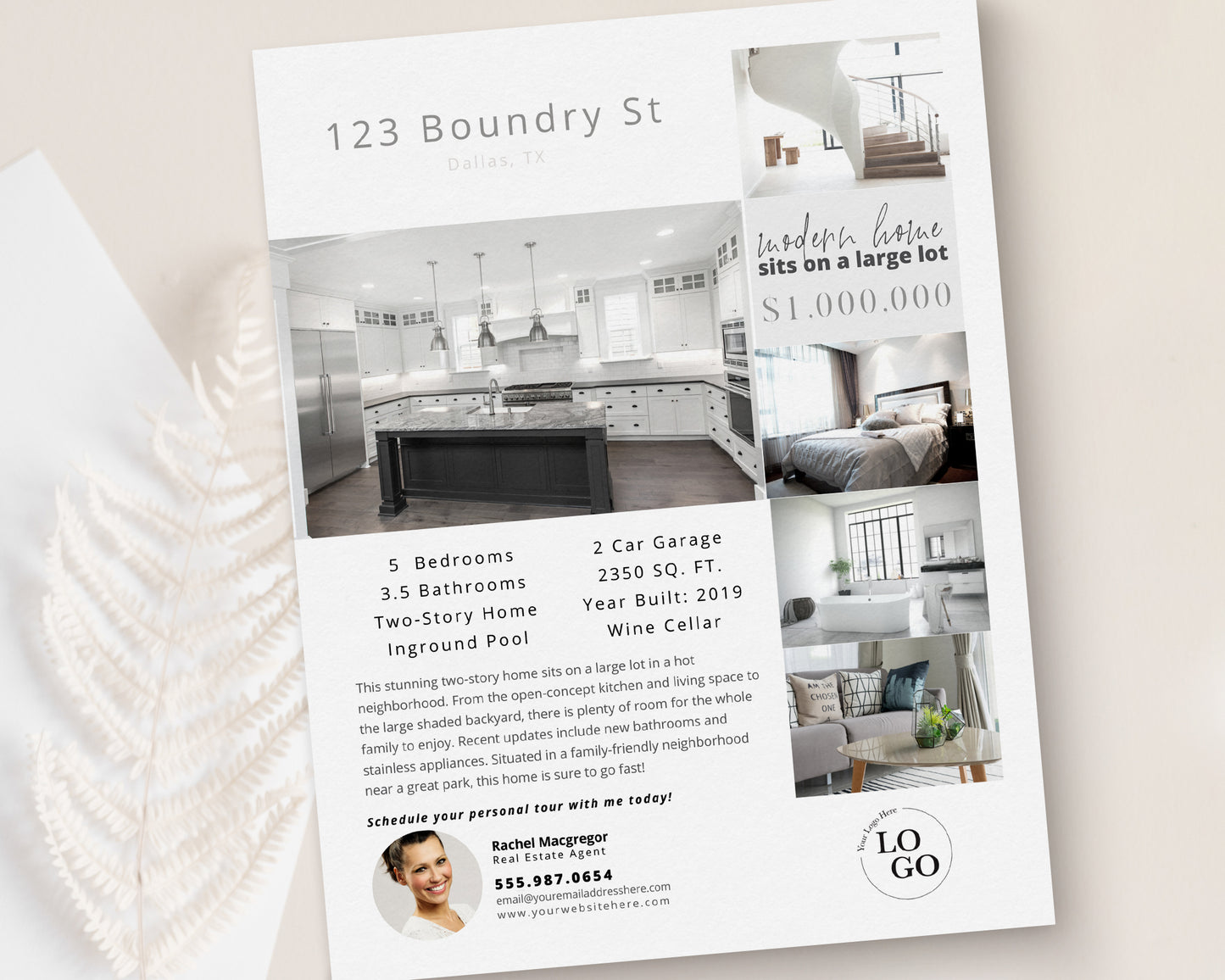 Property Feature Sheet Single-Sided