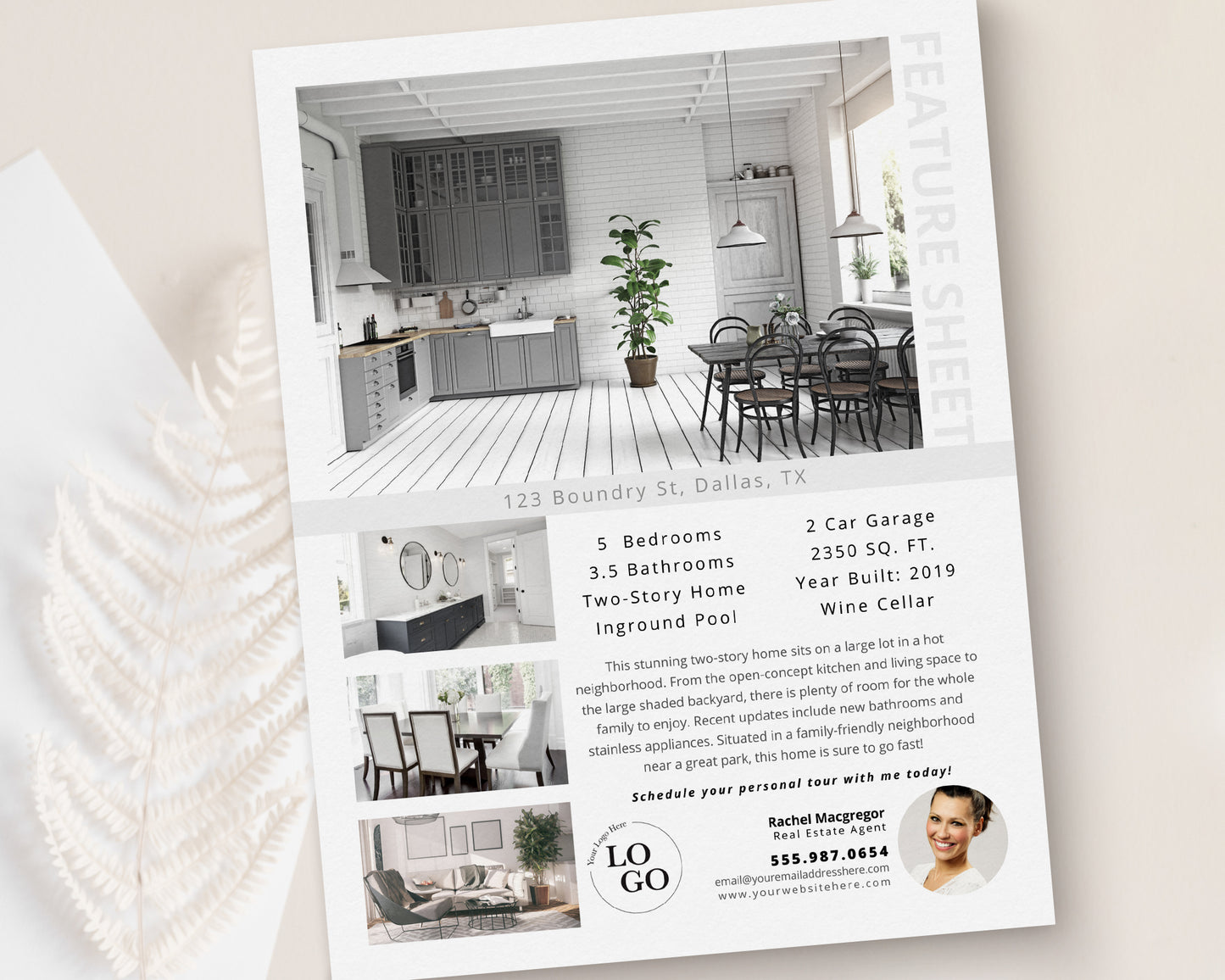 Property Feature Sheet Single-Sided