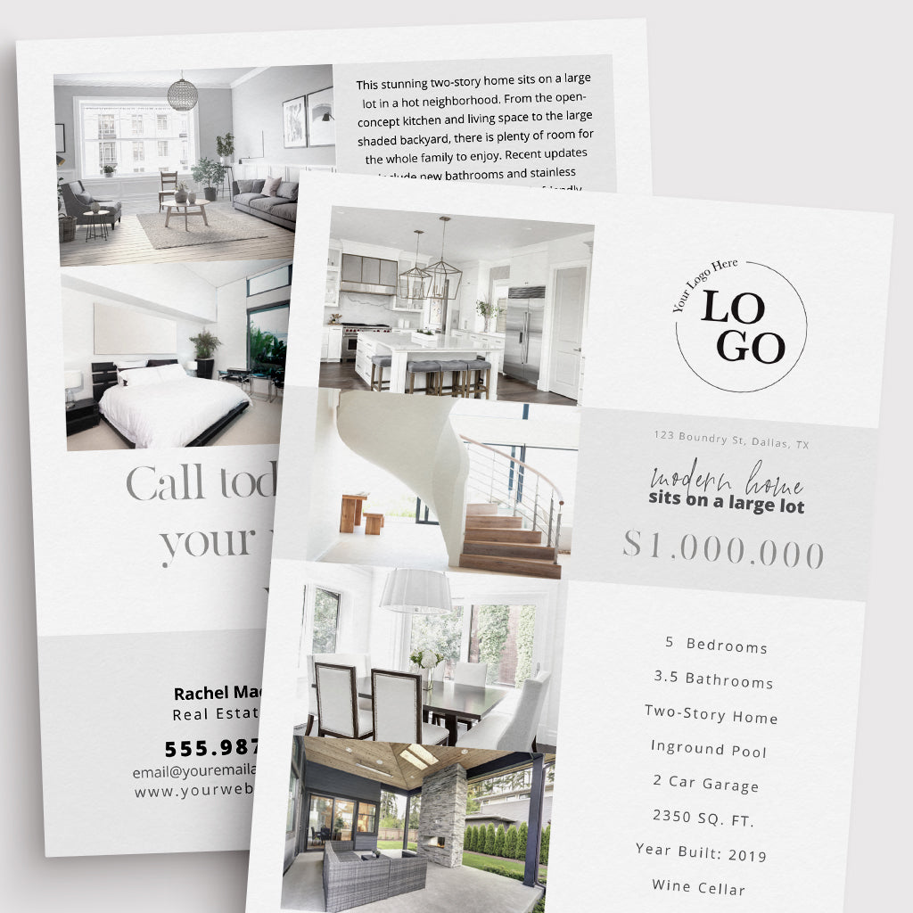 Double-Sided Property Feature Sheet