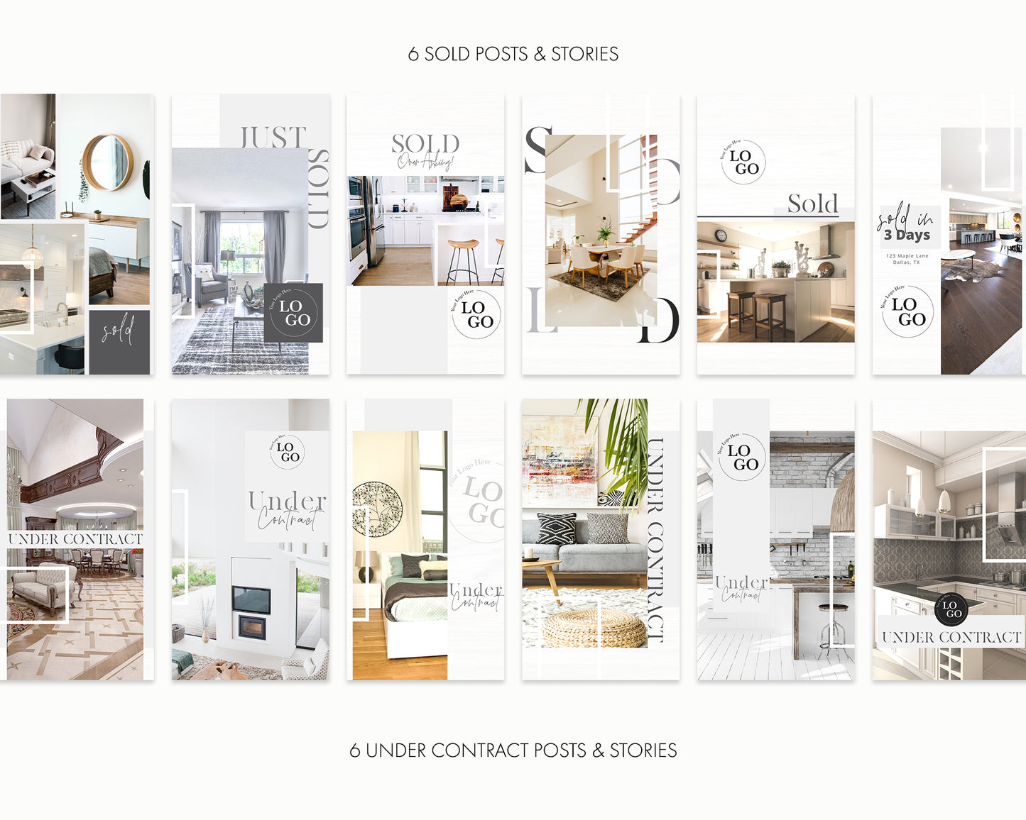 108 Social Media Posts & Stories - Listing Updates
