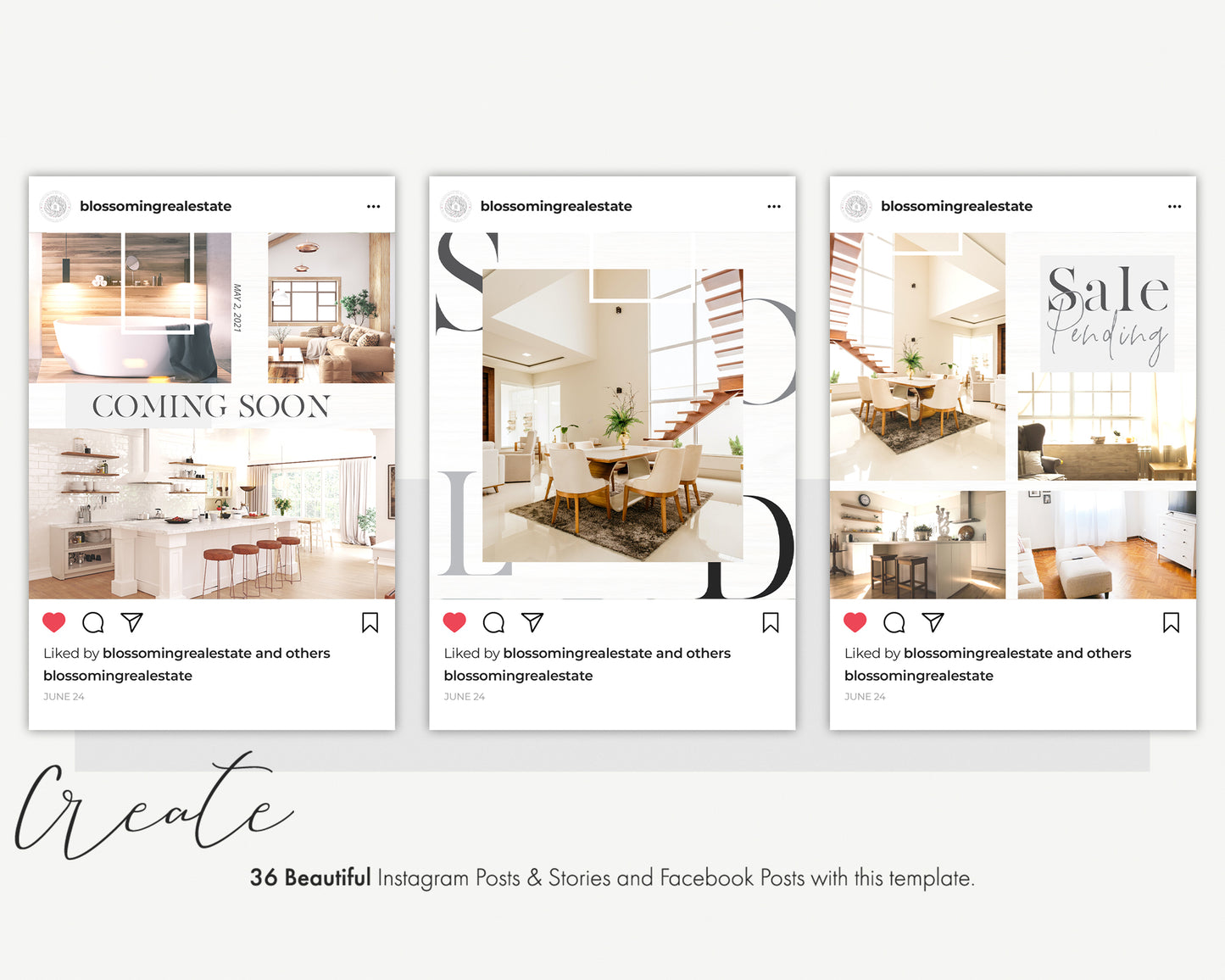 108 Social Media Posts & Stories - Listing Updates