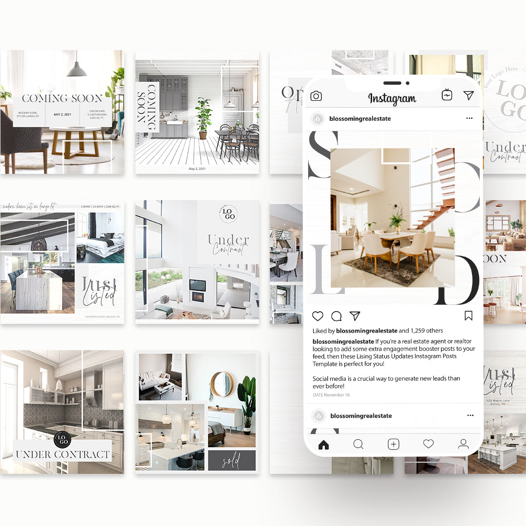 108 Social Media Posts & Stories - Listing Updates