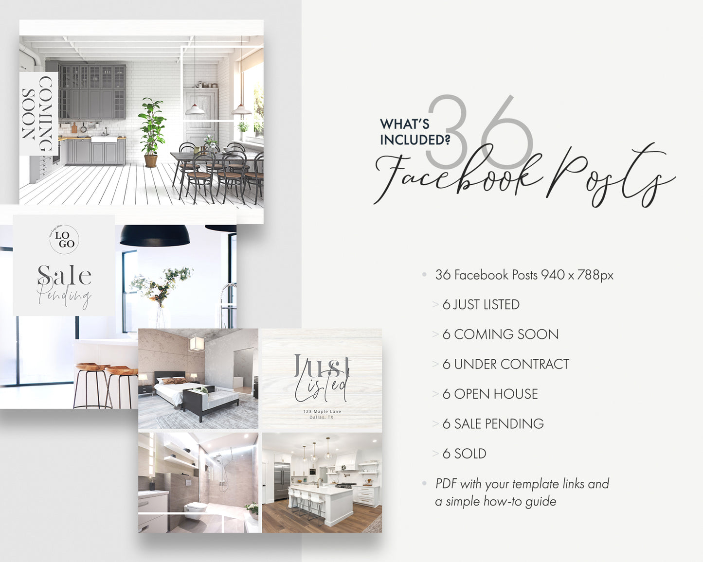 36 Facebook Posts - Listing Updates
