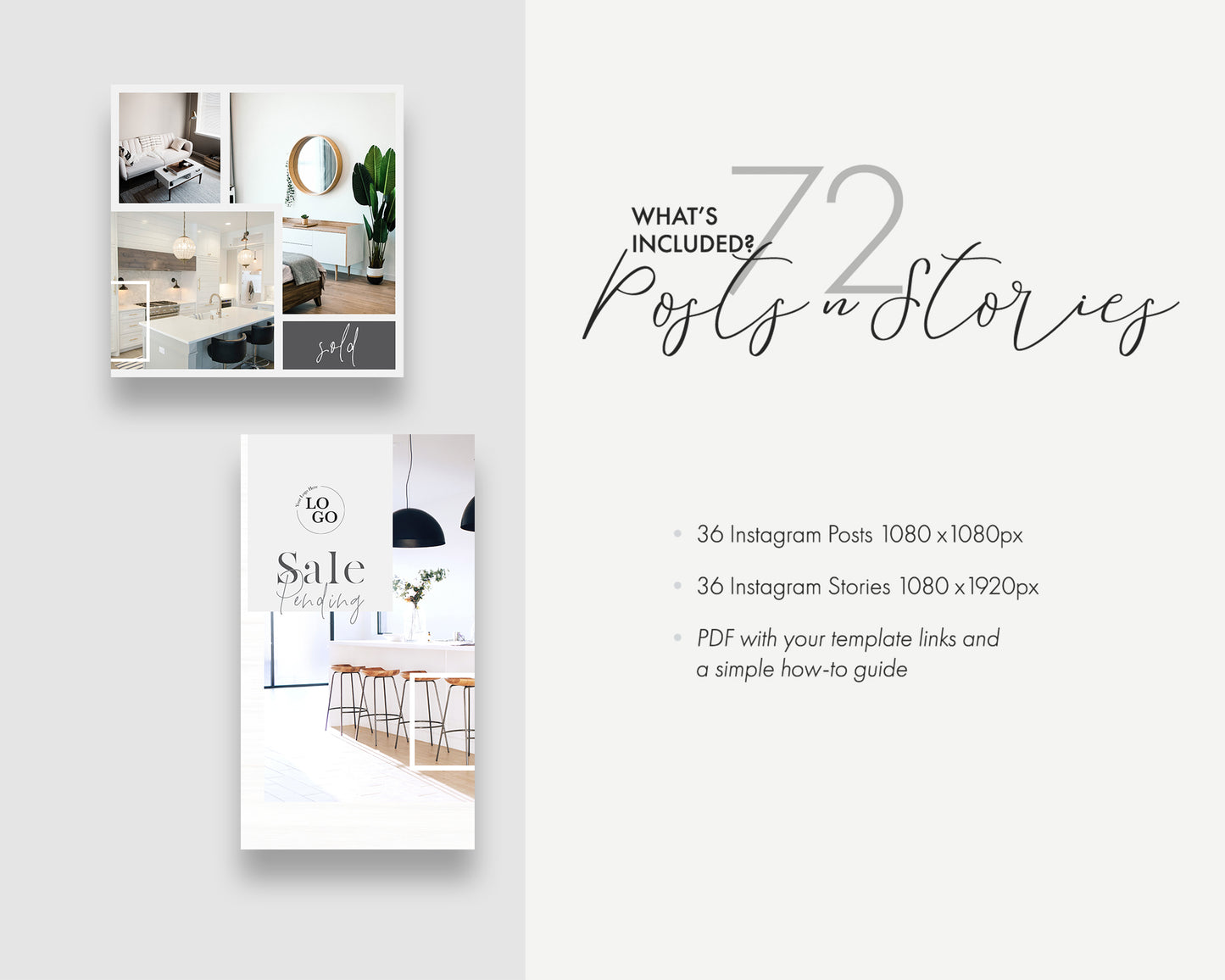 72 Instagram Posts & Stories - Listing Updates