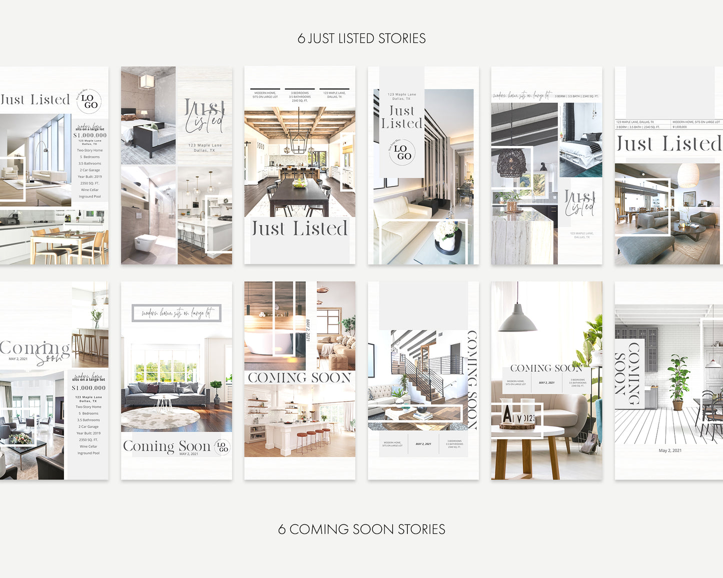 72 Instagram Posts & Stories - Listing Updates