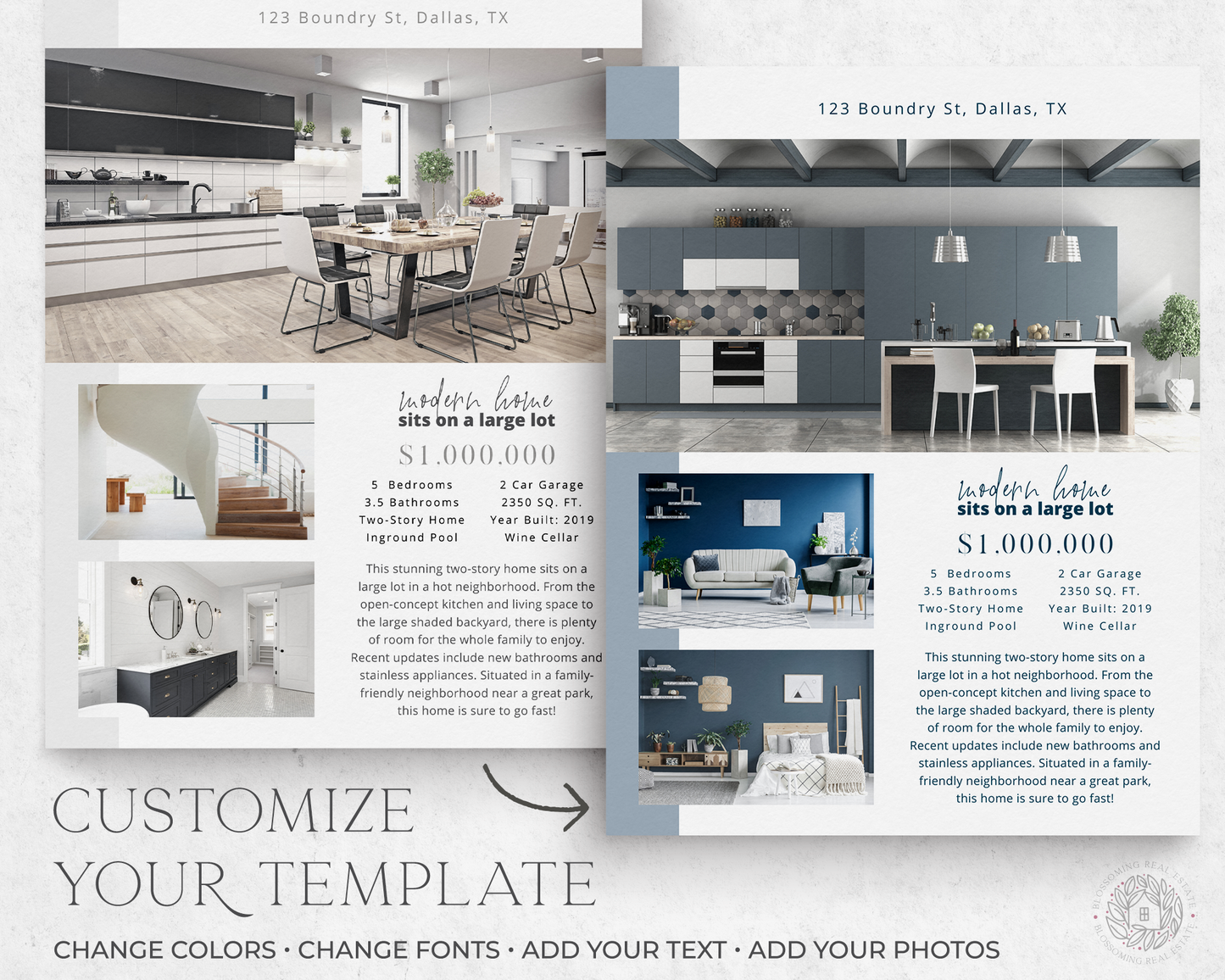 Double-Sided Property Feature Sheet