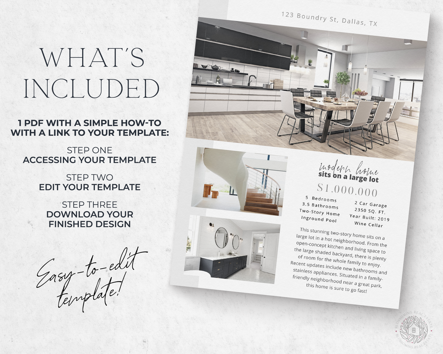 Double-Sided Property Feature Sheet