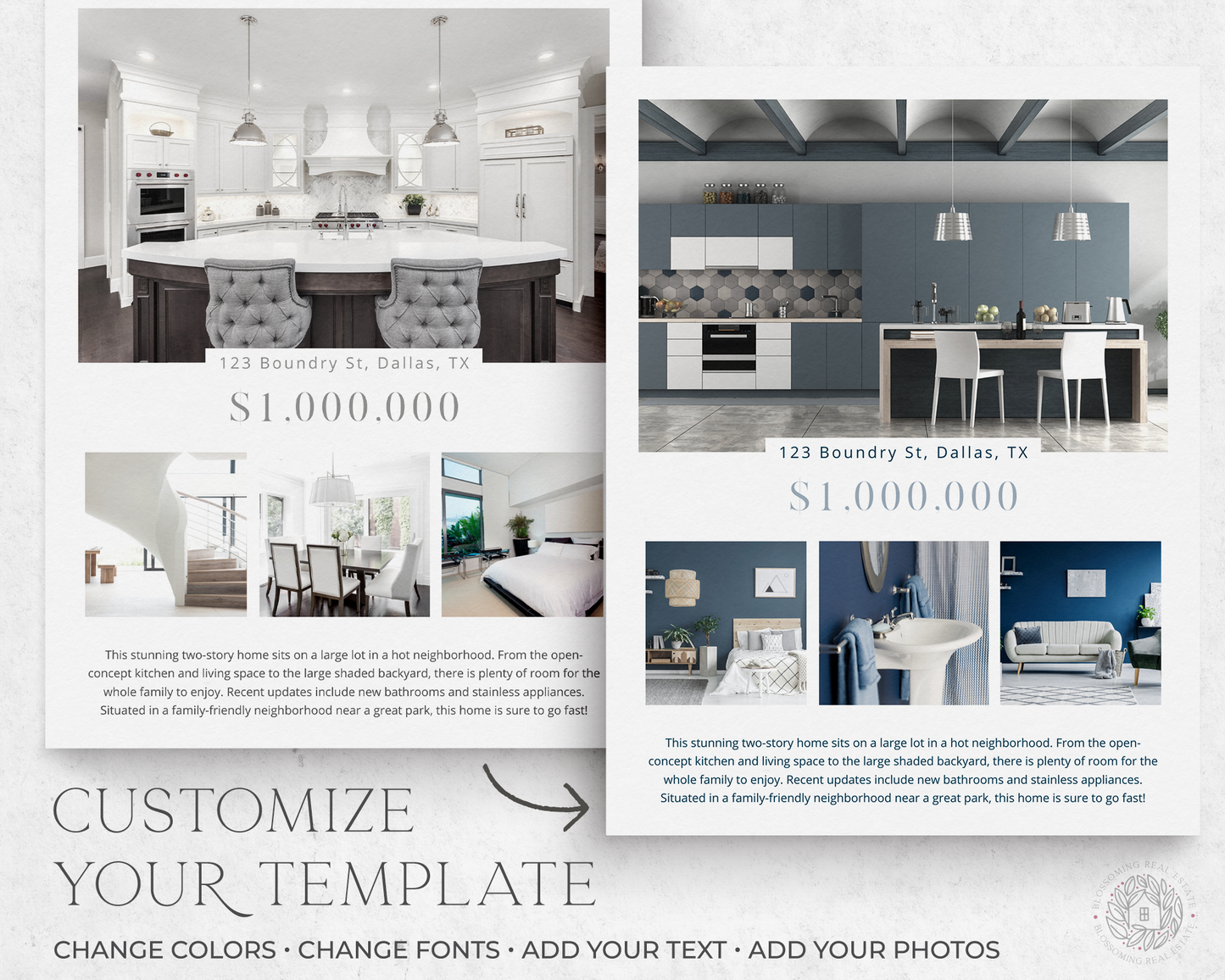 Double-Sided Property Feature Sheet
