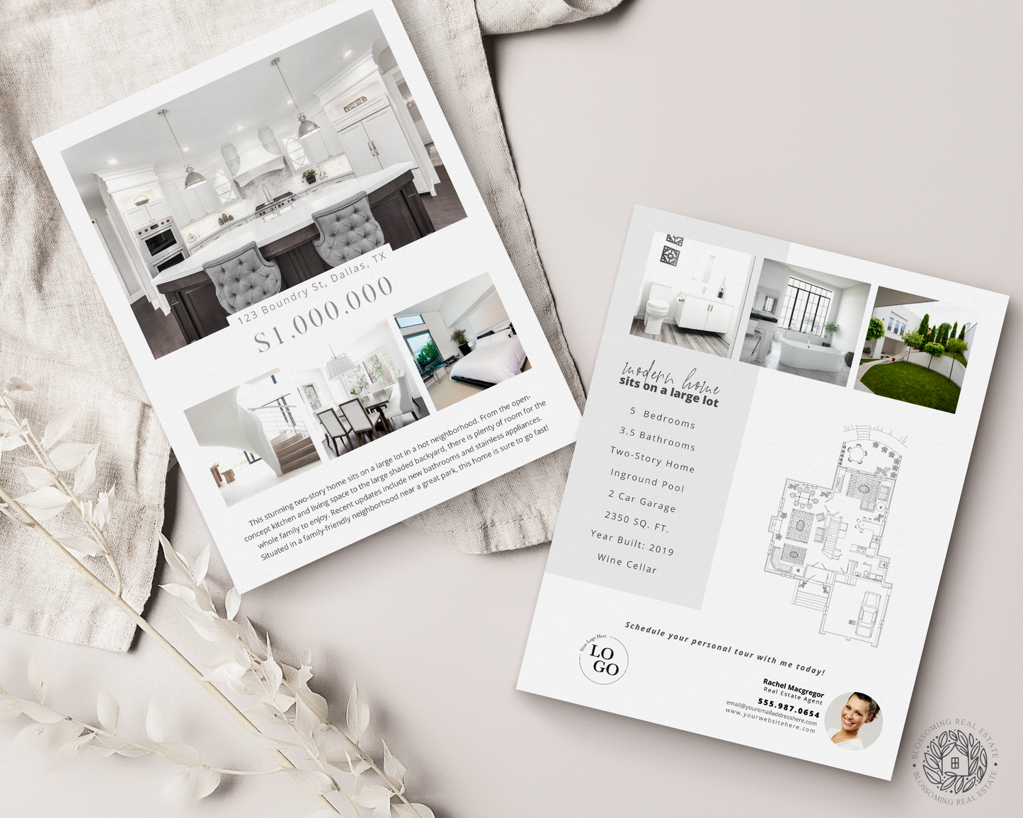 Double-Sided Property Feature Sheet
