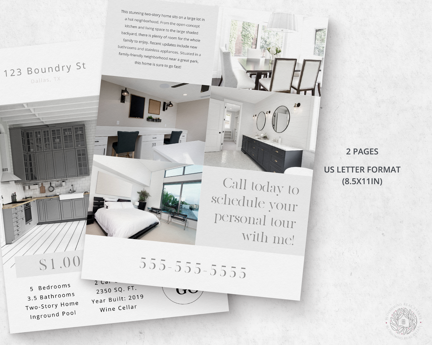 Double-Sided Property Feature Sheet