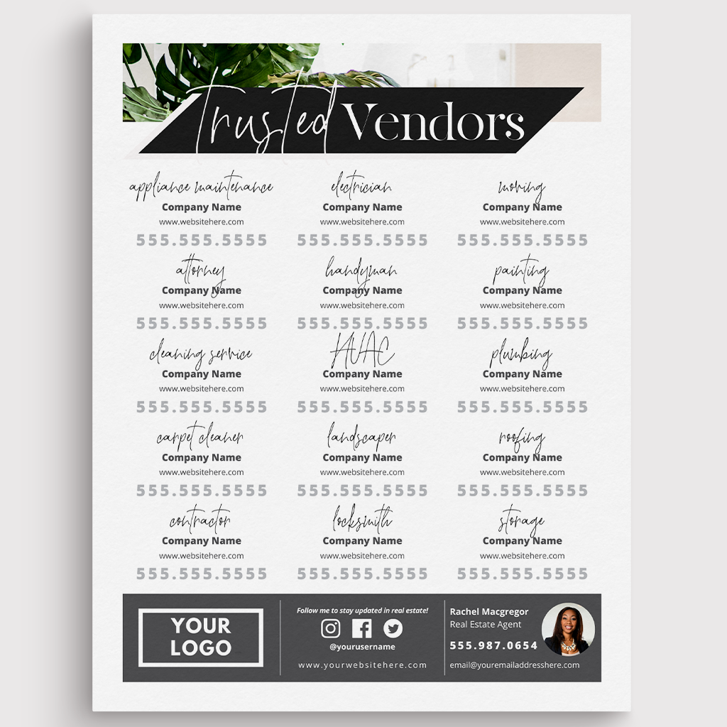 Trusted Vendors Flyer