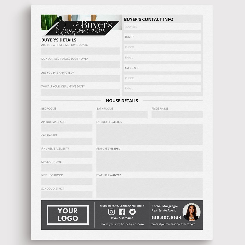 Buyer's Questionnaire
