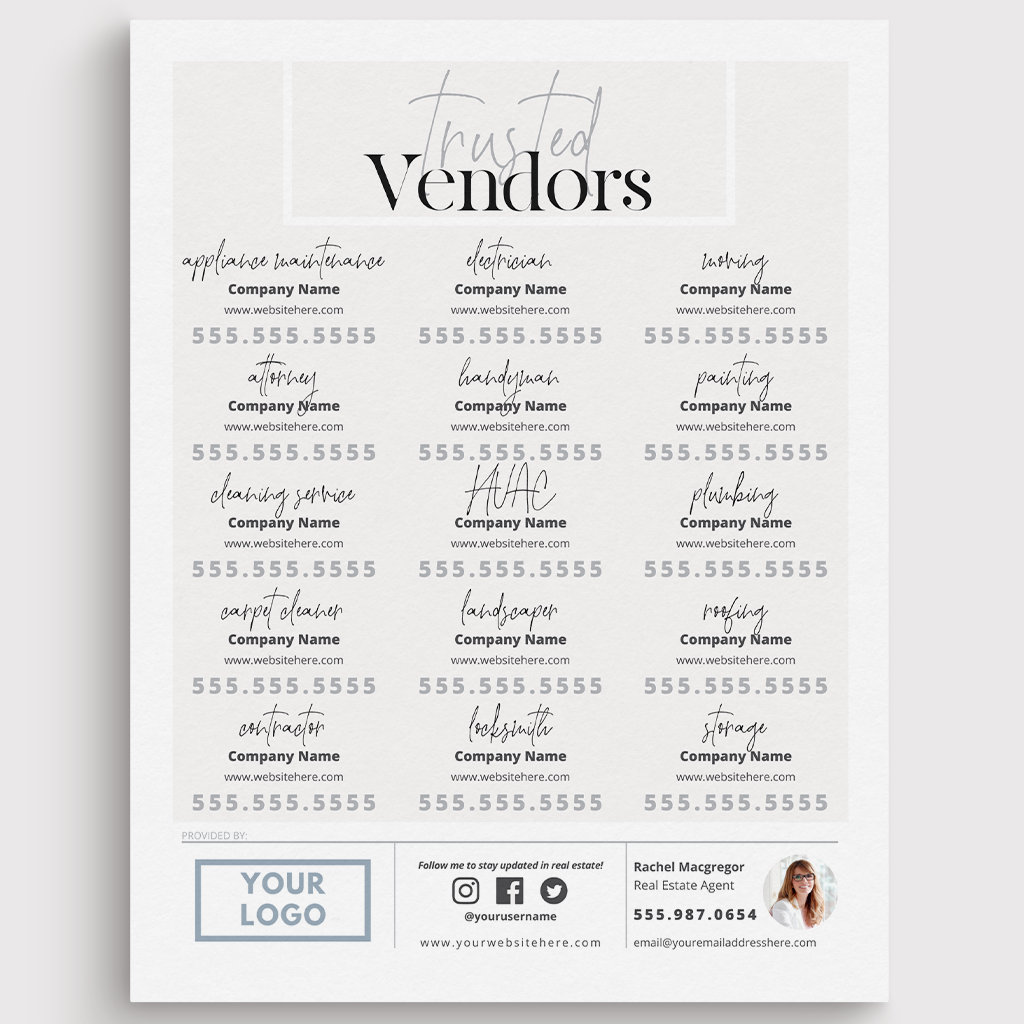 Trusted Vendors Flyer