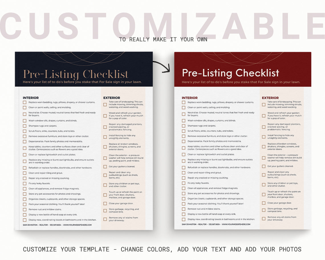 Pre-Listing Checklist