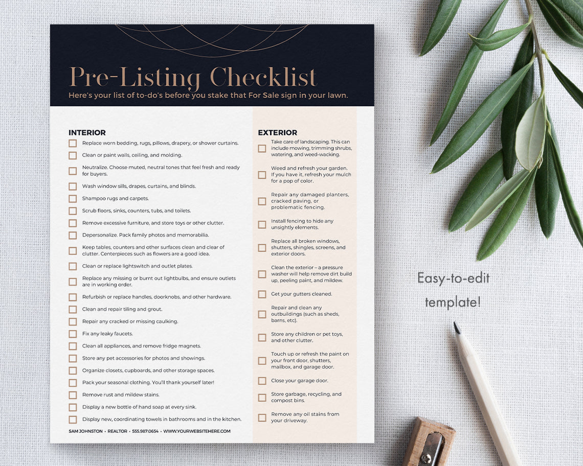 Pre-Listing Checklist