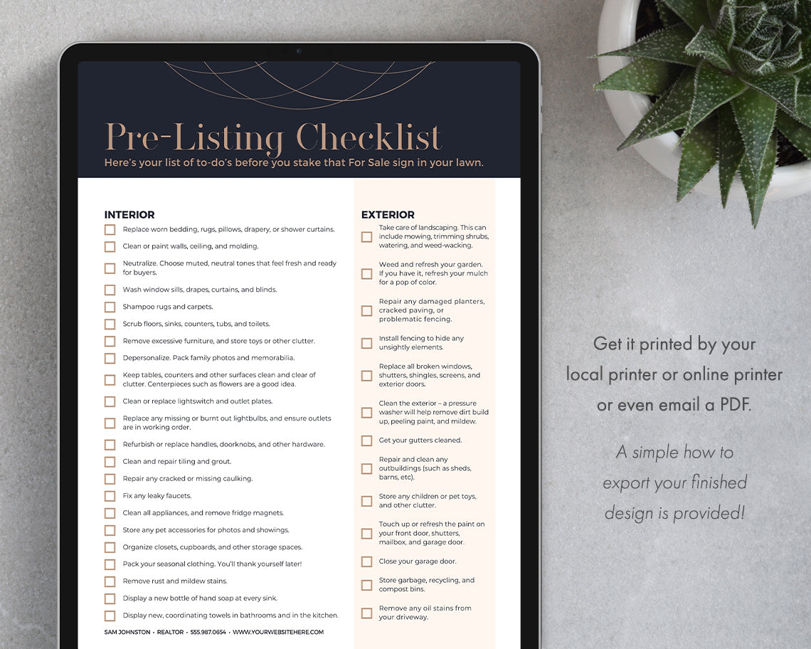 Pre-Listing Checklist