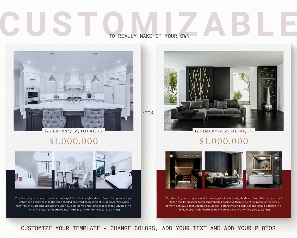 Double-Sided Property Feature Sheet