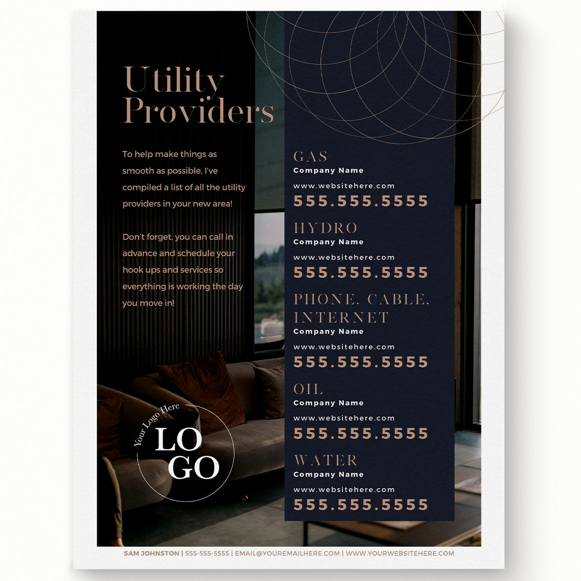 Utility Providers Flyer | Blossoming Real Estate