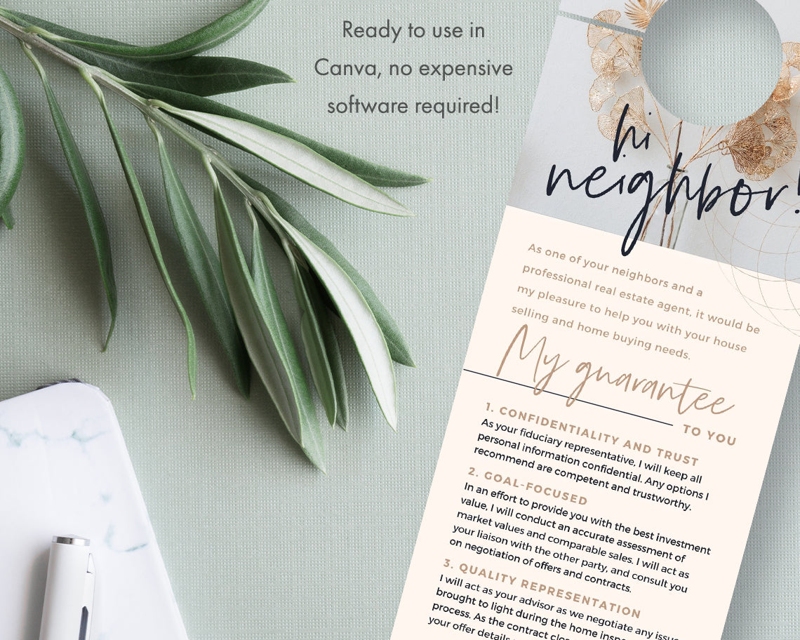 Door Hanger | Hi Neighbor