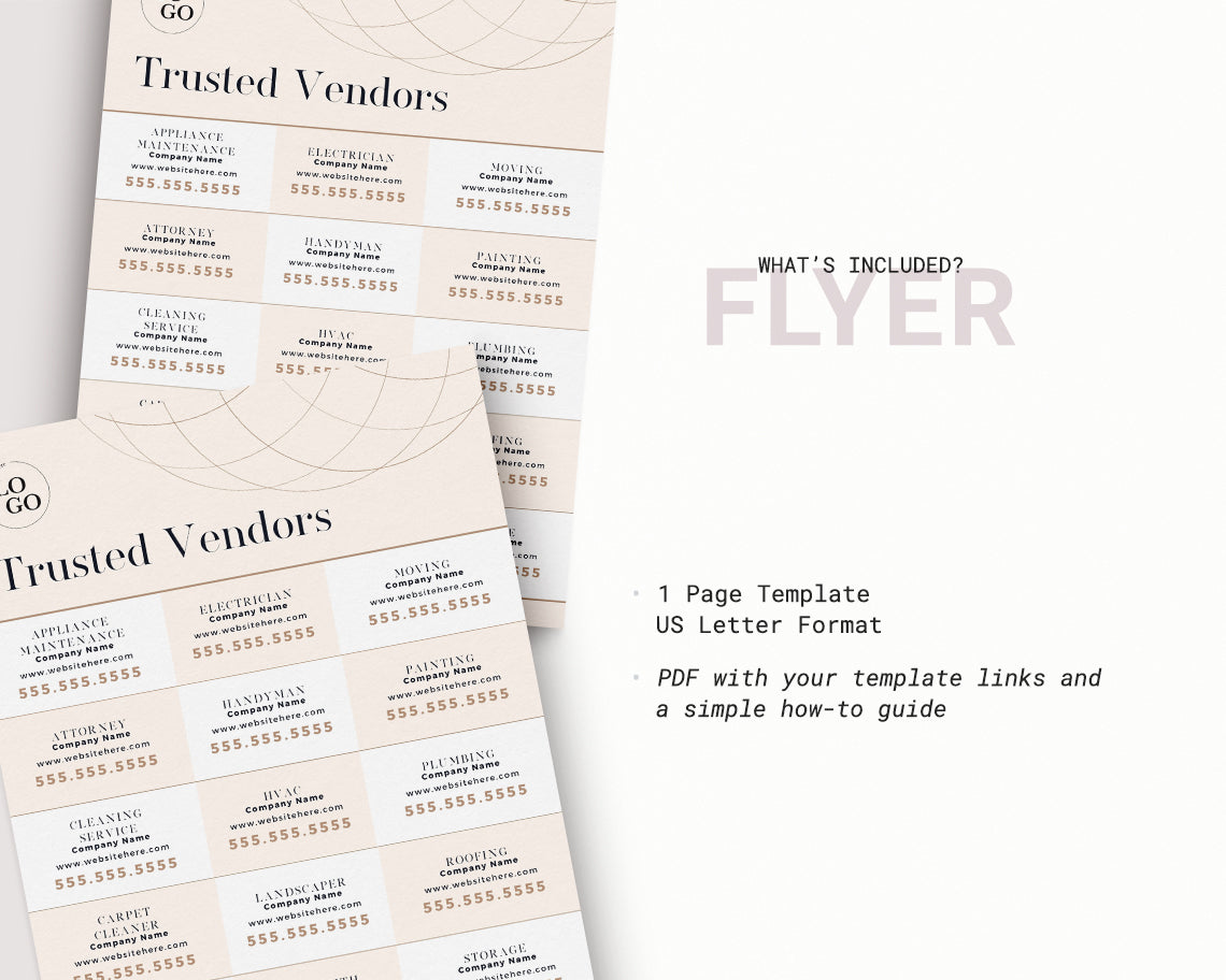 Trusted Vendors Flyer