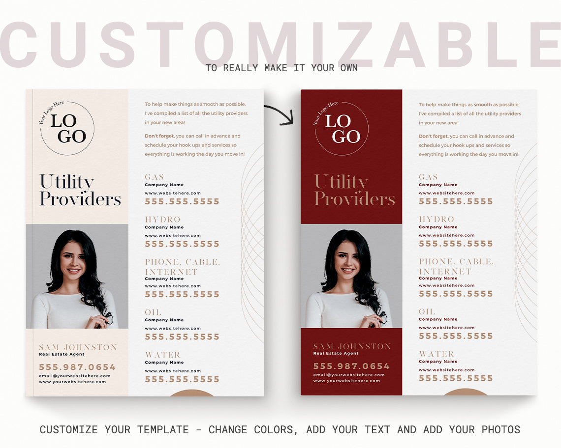 Utility Providers Flyer | Blossoming Real Estate