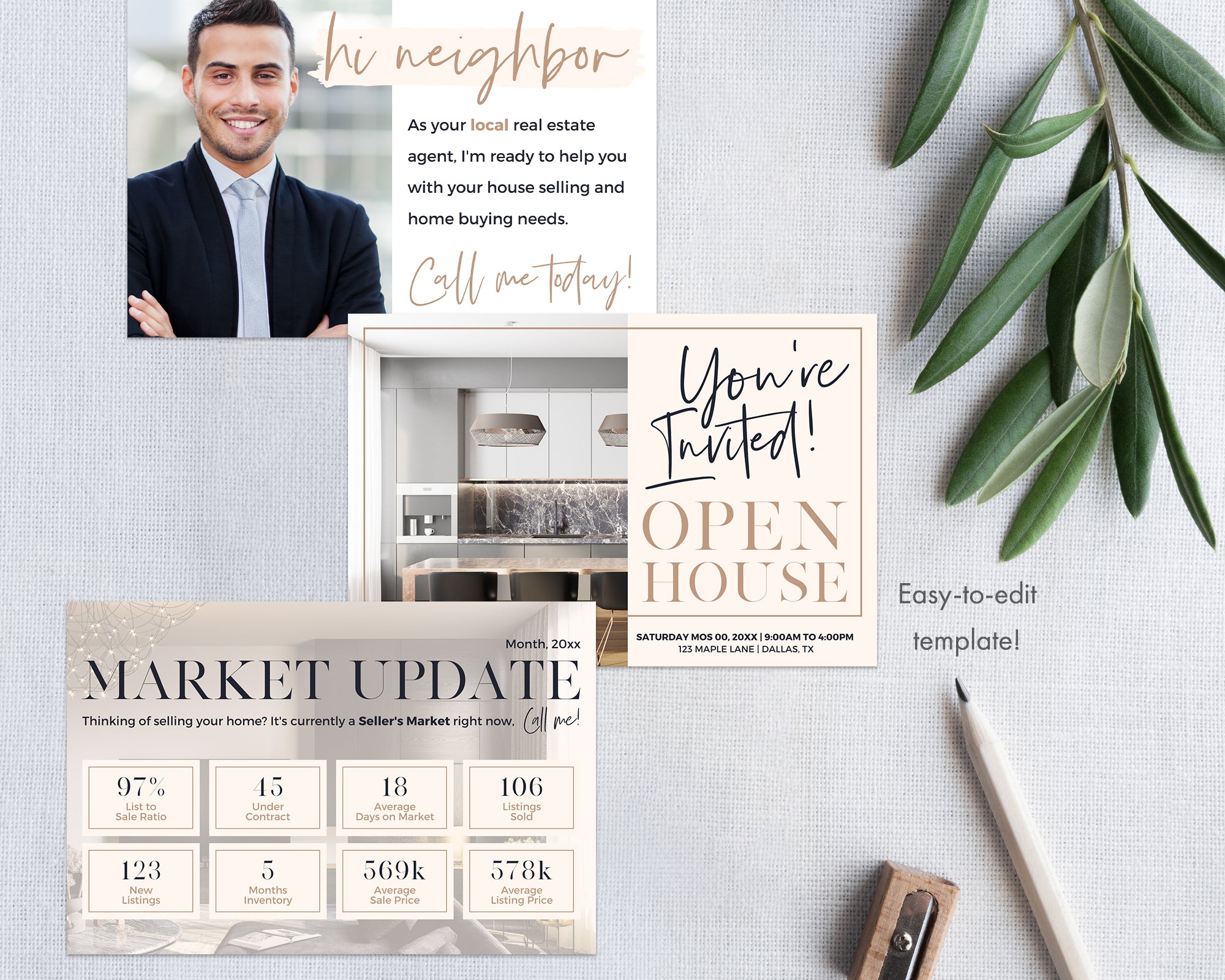 50 Real Estate Marketing Postcards