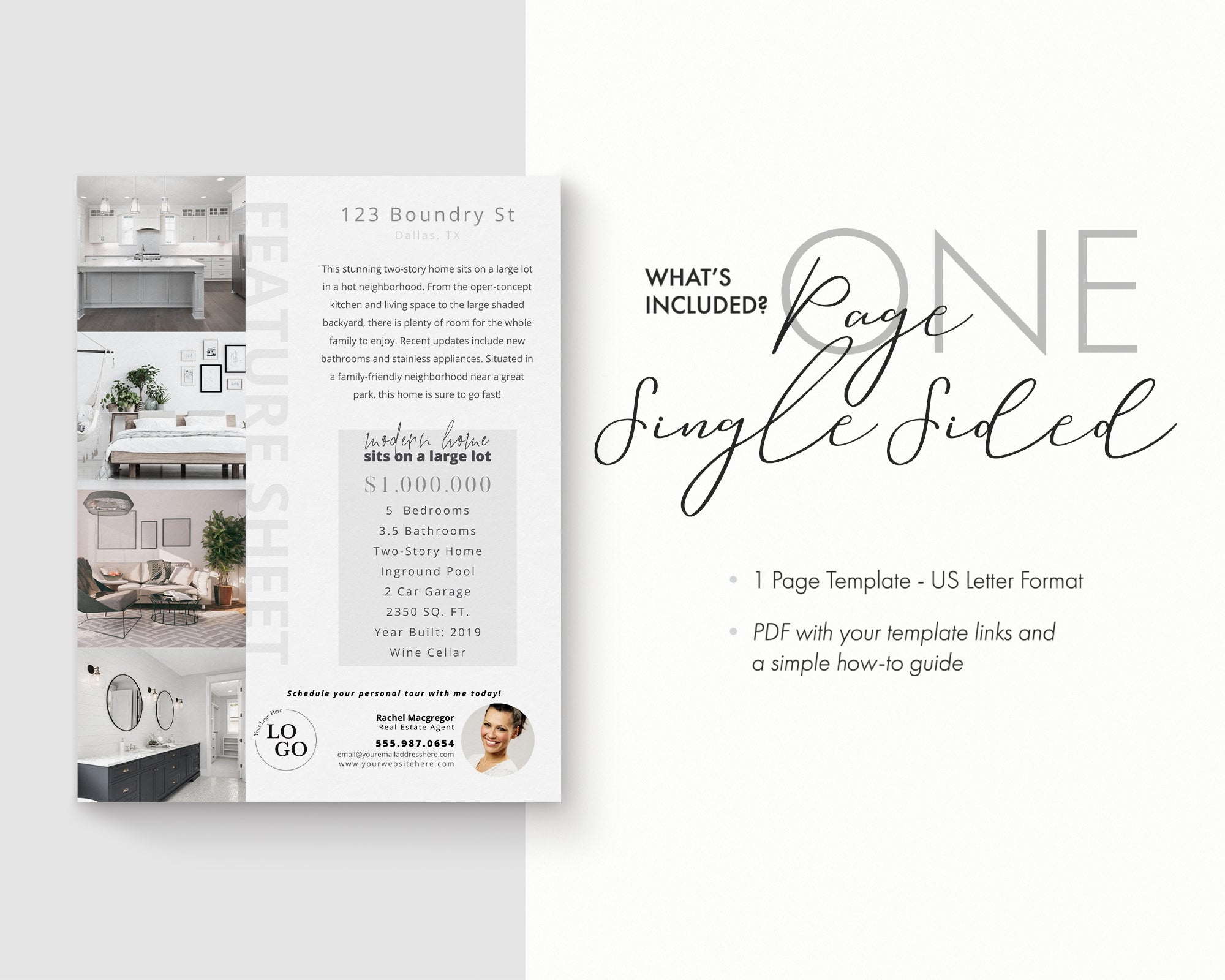 Property Feature Sheet Single-Sided