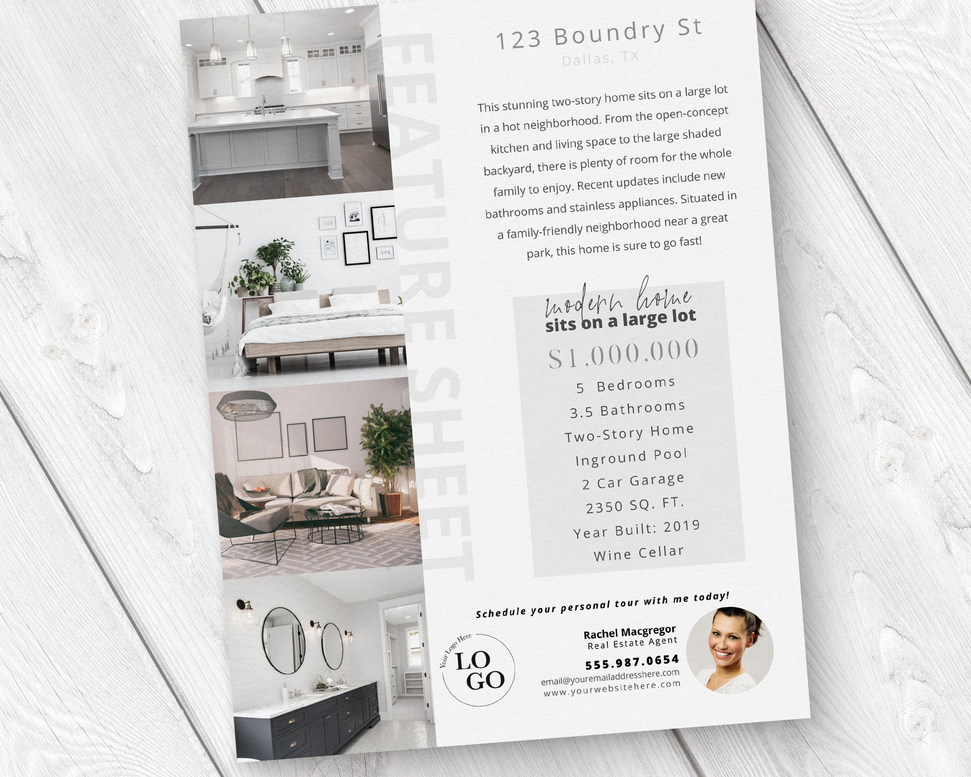 Property Feature Sheet Single-Sided