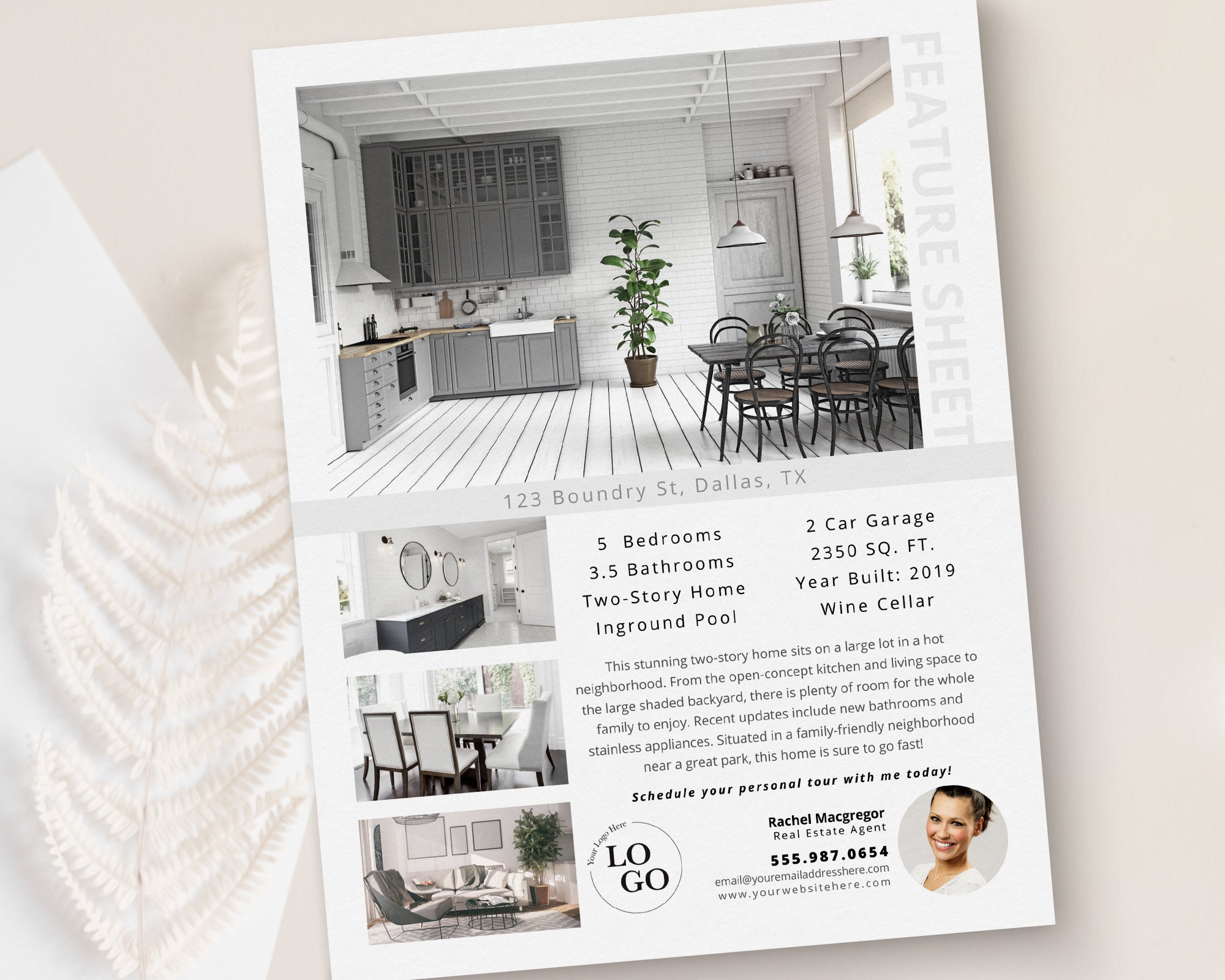 Property Feature Sheet Single-Sided