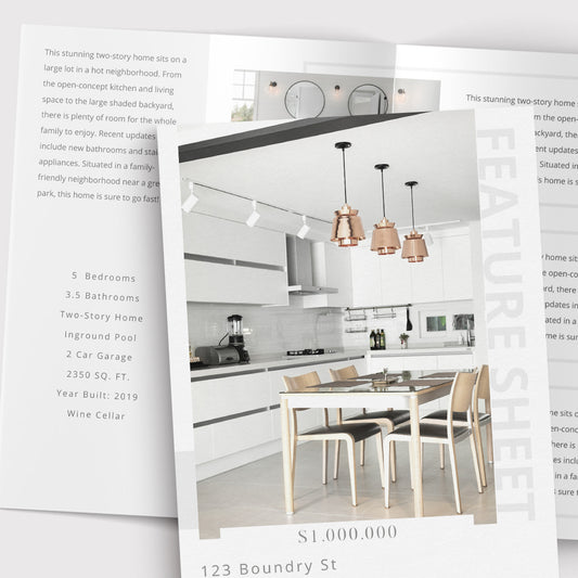 Tabloid Property Feature Sheet