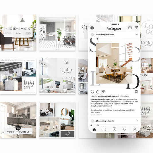 108 Social Media Posts & Stories - Listing Updates