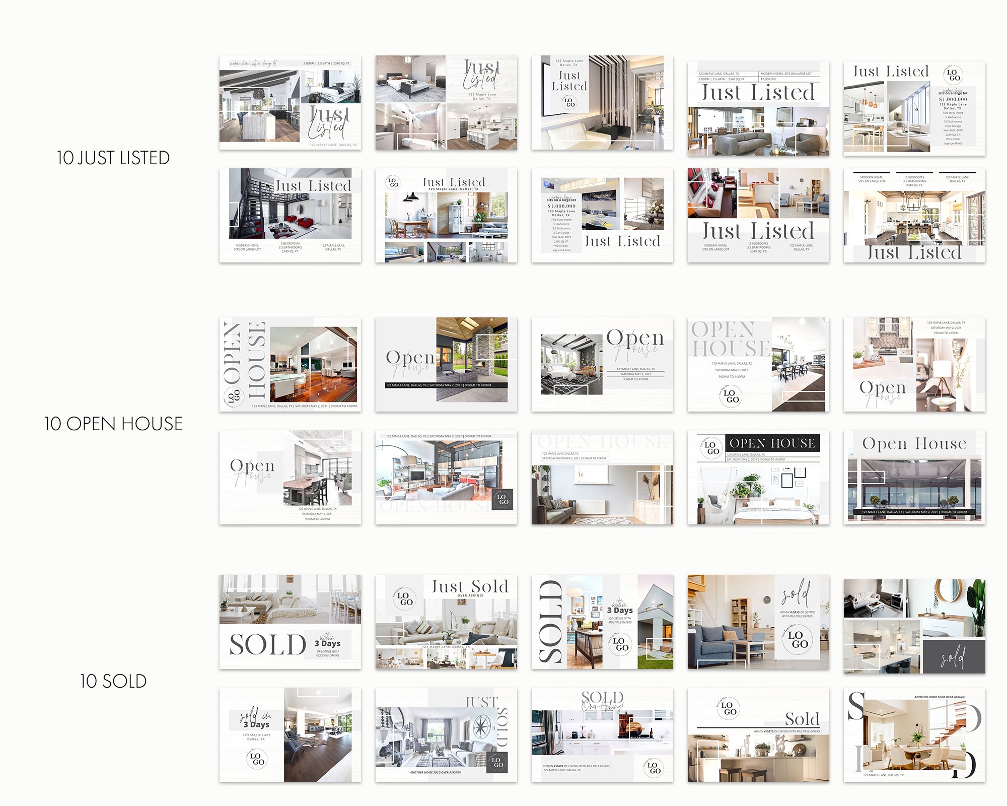 50 Modern Real Estate Postcards