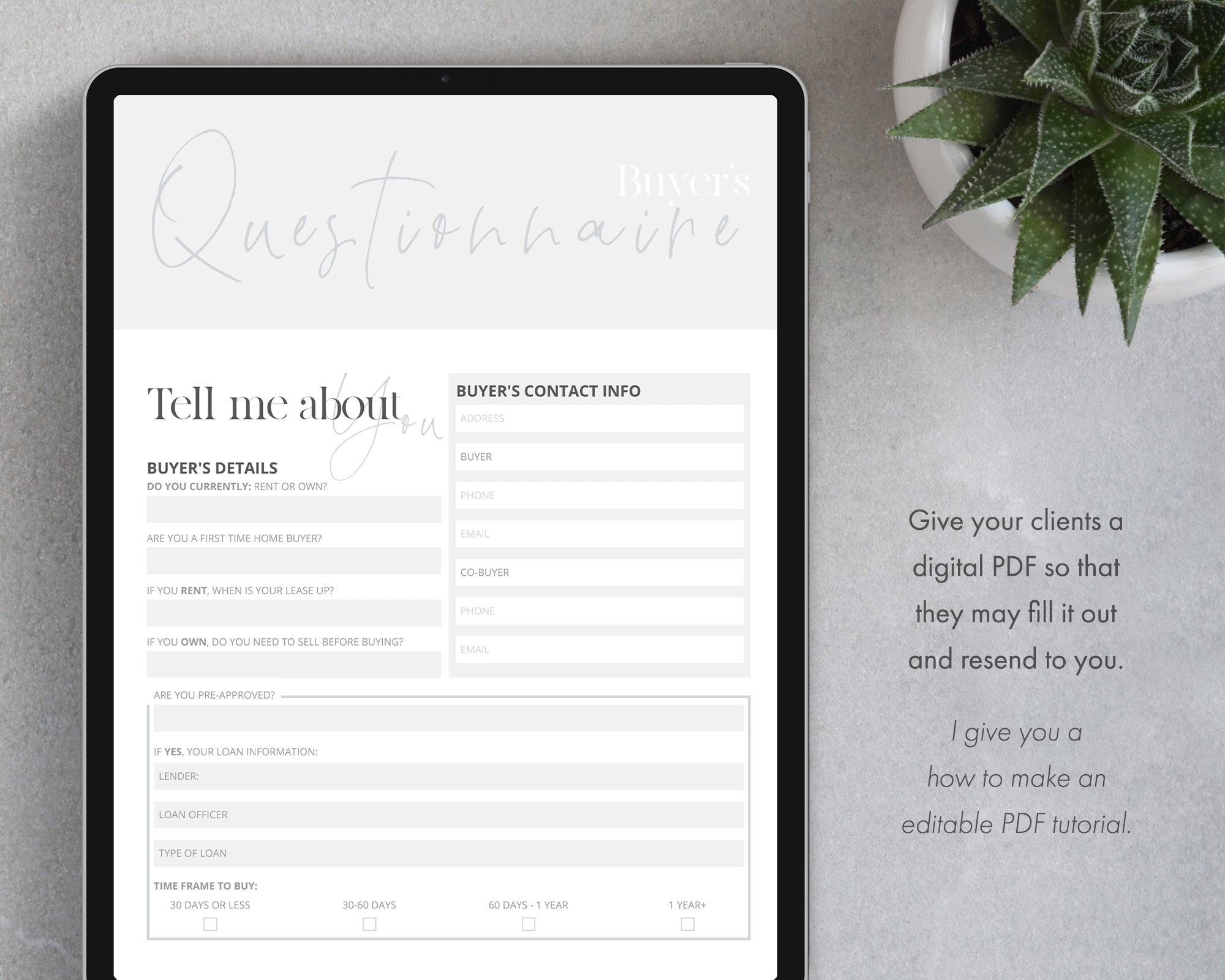 New Client Buyer Welcome Packet