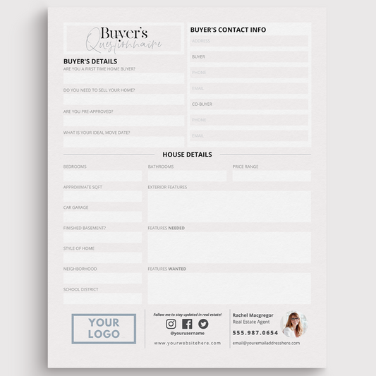 Buyer's Questionnaire